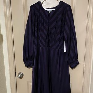 Professional purple long sleeve dress
